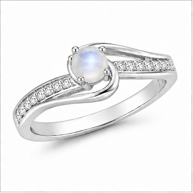 Moonstone Infinity Promise Ring