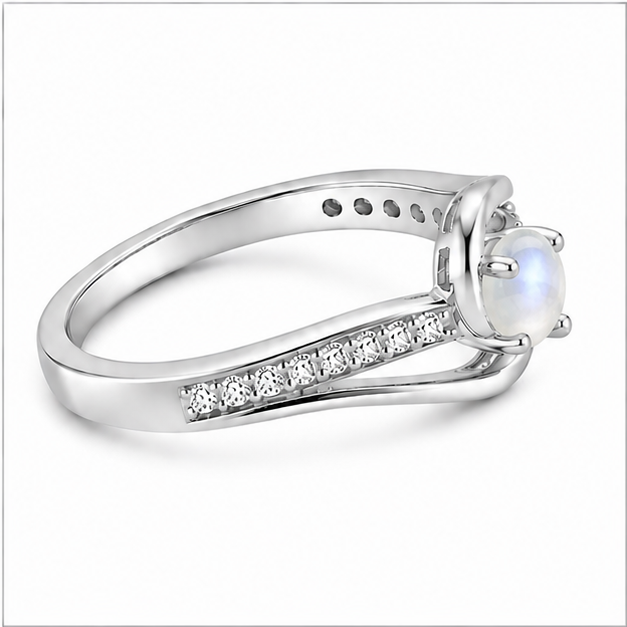 Moonstone Infinity Promise Ring