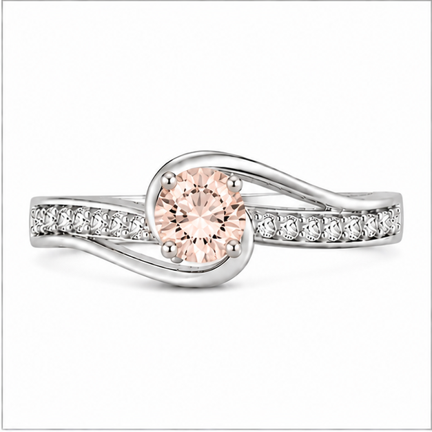 Morganite Infinity Promise Ring