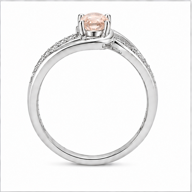 Morganite Infinity Promise Ring