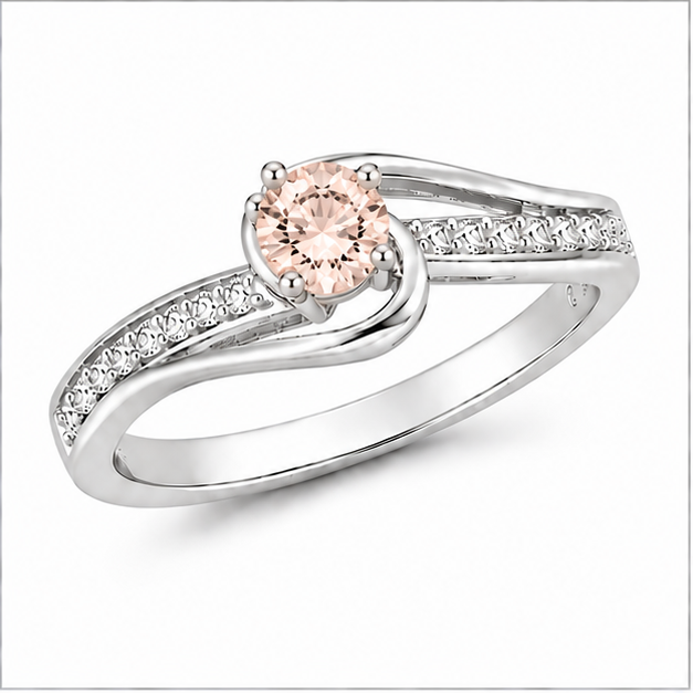 Morganite Infinity Promise Ring