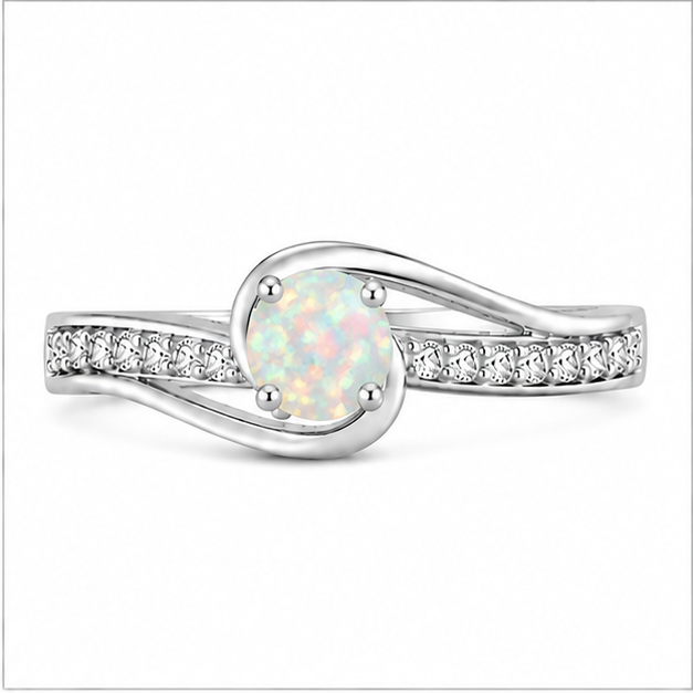 Opal Infinity Promise Ring