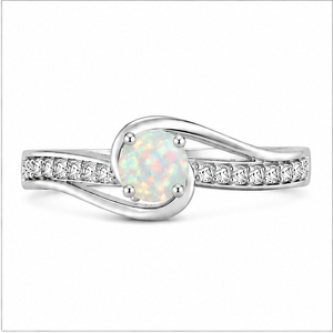 Opal Infinity Promise Ring