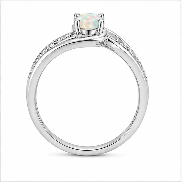 Opal Infinity Promise Ring