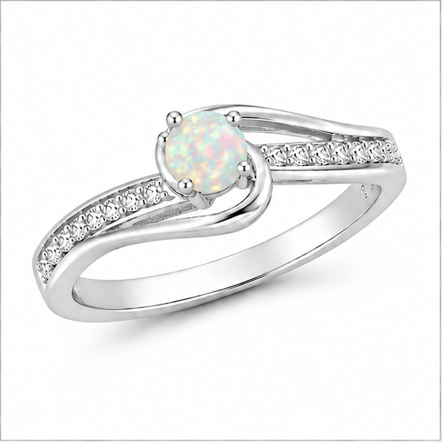 Opal Infinity Promise Ring