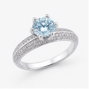 Aquamarine Eternal Crown Ring