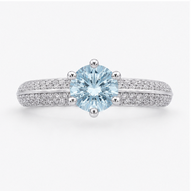 Aquamarine Eternal Crown Ring