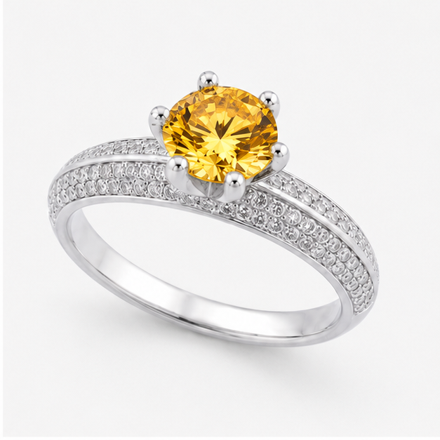 Citrine Eternal Crown Ring