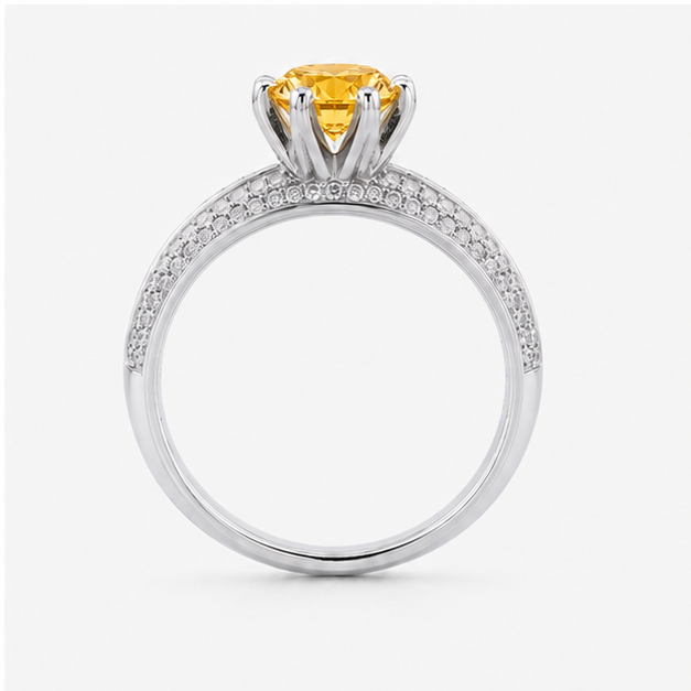 Citrine Eternal Crown Ring
