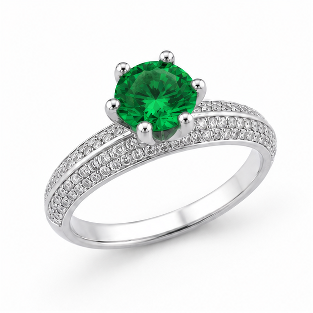 Emerald Eternal Crown Ring