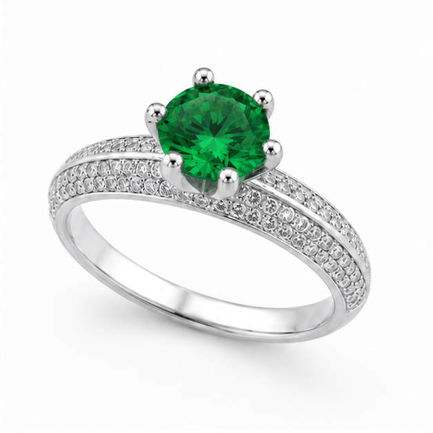 Emerald Eternal Crown Ring