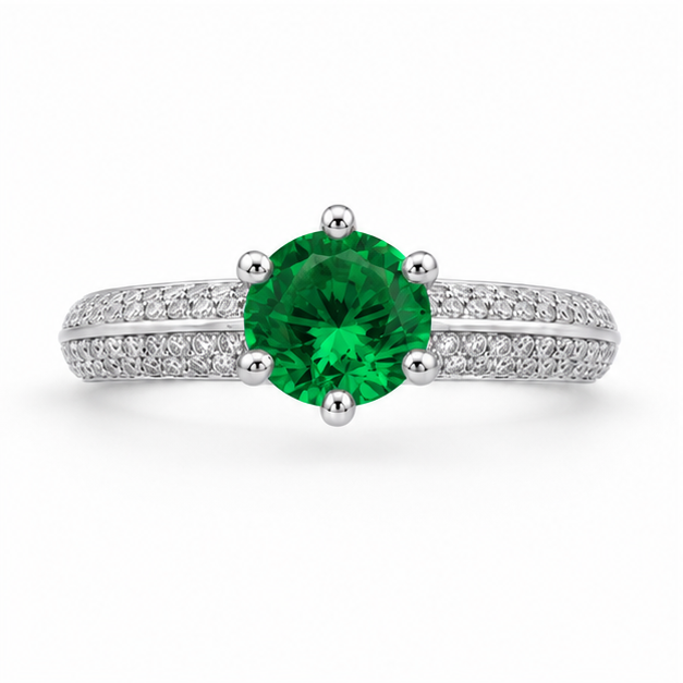 Emerald Eternal Crown Ring