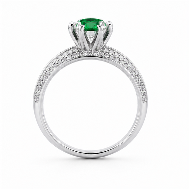 Emerald Eternal Crown Ring