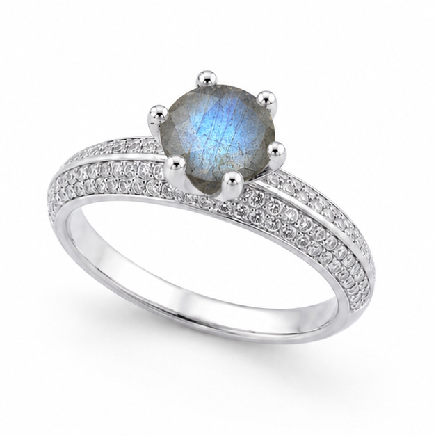 Labradorite Eternal Crown Ring
