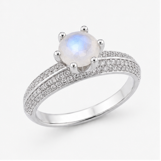 Moonstone Eternal Crown Ring