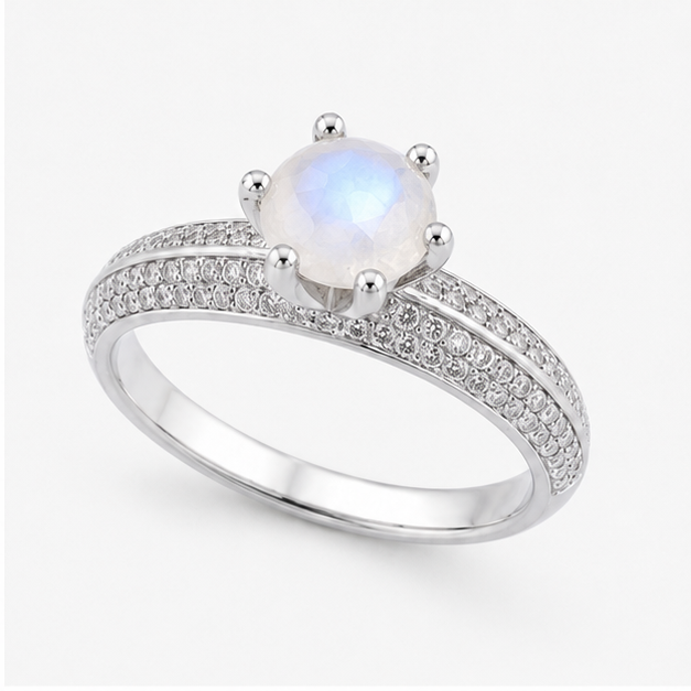 Moonstone Eternal Crown Ring
