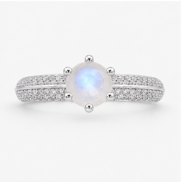 Moonstone Eternal Crown Ring