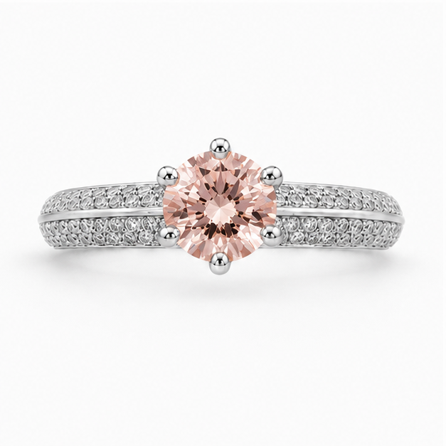 Morganite Eternal Crown Ring
