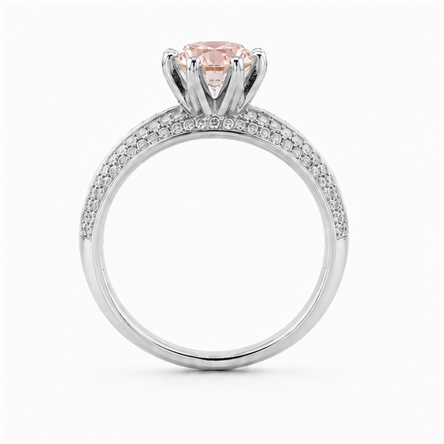 Morganite Eternal Crown Ring