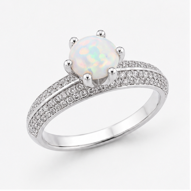 Opal Eternal Crown Ring
