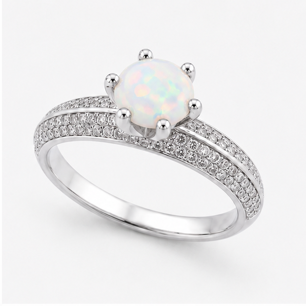 Opal Eternal Crown Ring