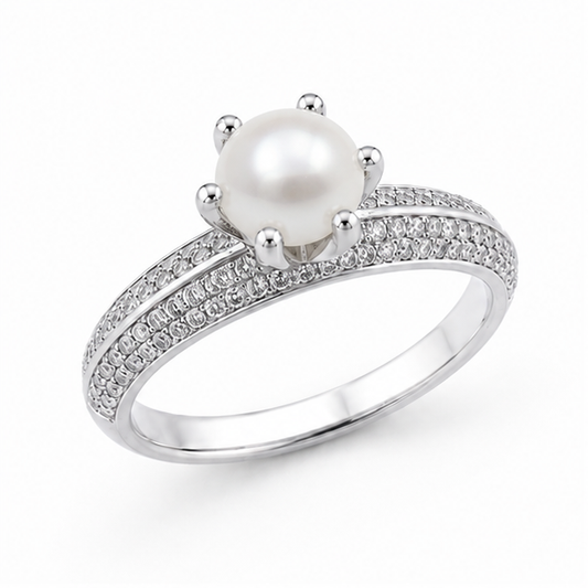 Pearl Eternal Crown Ring
