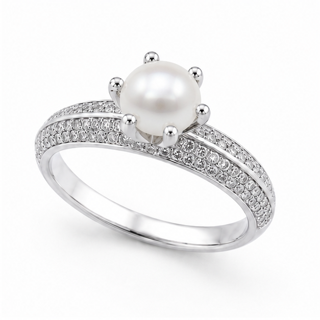 Pearl Eternal Crown Ring