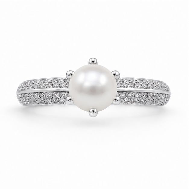 Pearl Eternal Crown Ring
