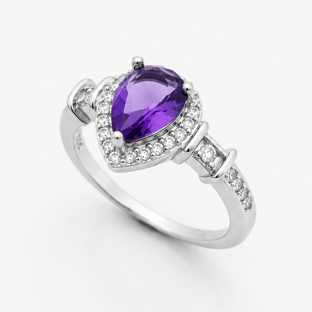 Amethyst Purple Luna Empress Ring