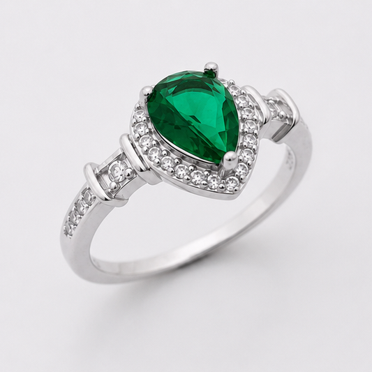 Emerald Luna Empress Ring
