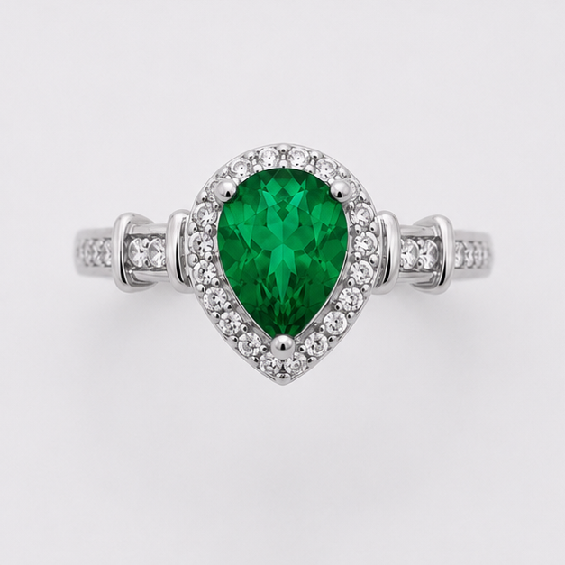 Emerald Luna Empress Ring