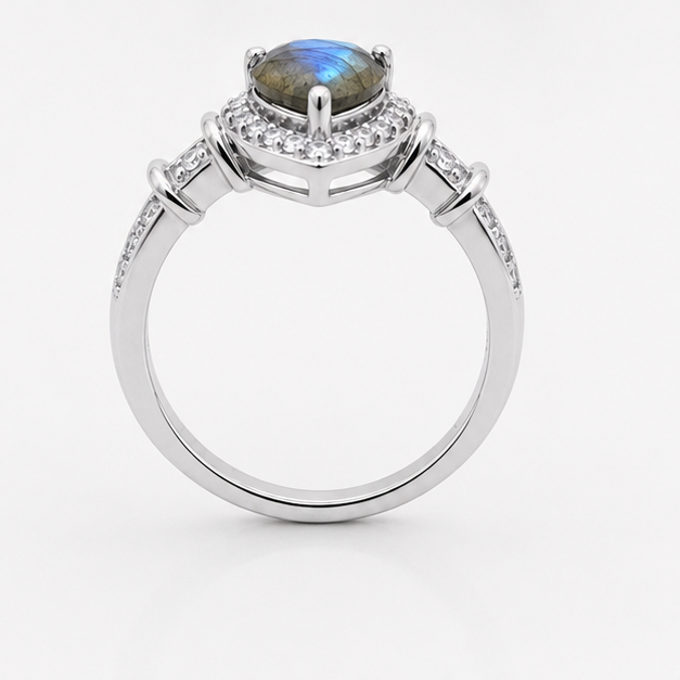 Labradorite Luna Empress Ring