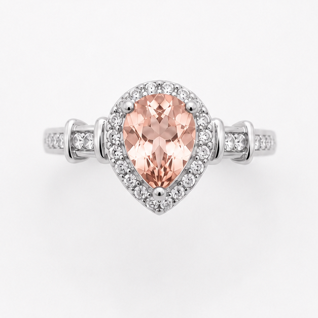 Morganite Luna Empress Ring