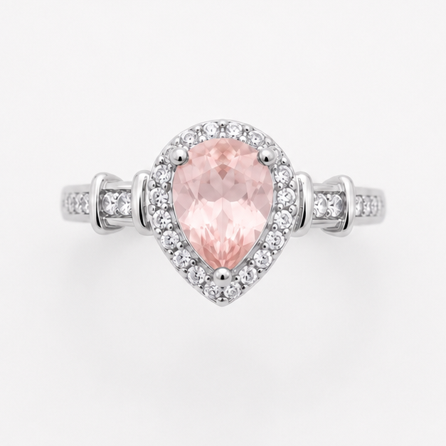 Rose Quartz Luna Empress Ring
