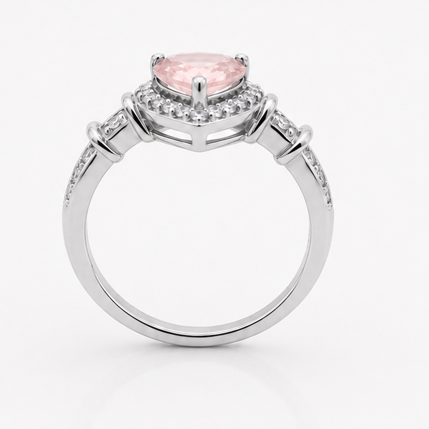Rose Quartz Luna Empress Ring