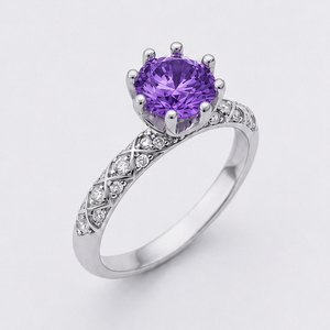 Amethyst Purple Aurora Legacy Ring
