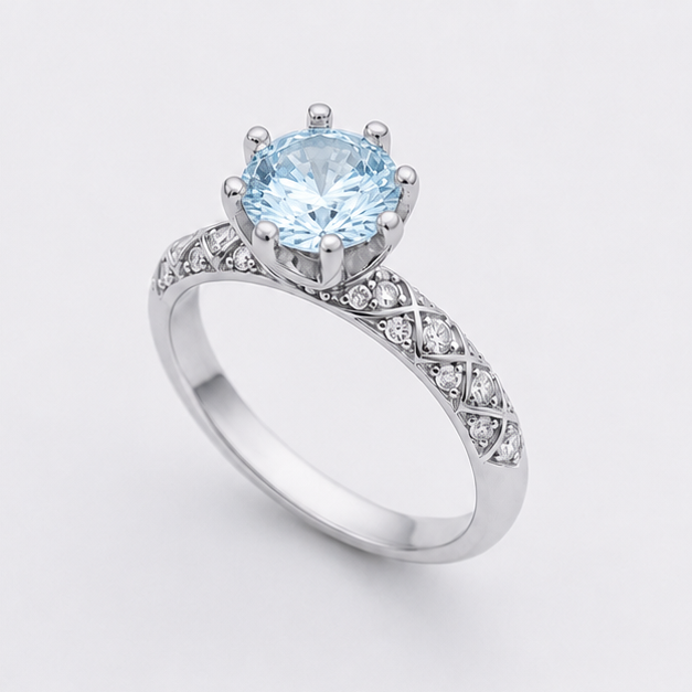 Aquamarine Aurora Legacy Ring