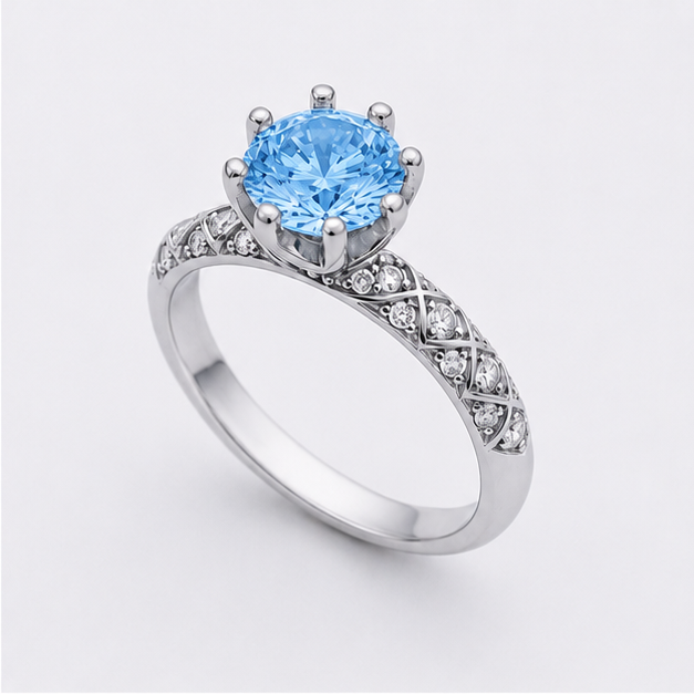 Blue Topaz Sky Aurora Legacy Ring
