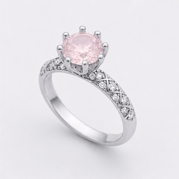 Rose Quartz Aurora Legacy Ring