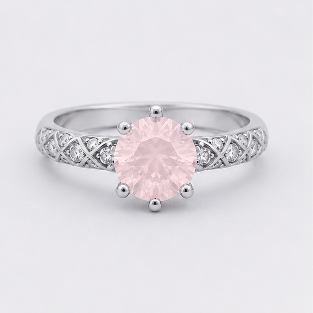 Rose Quartz Aurora Legacy Ring