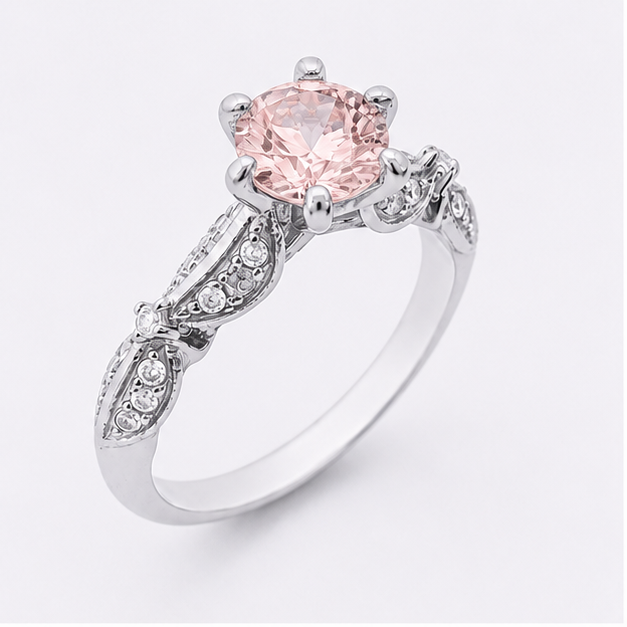 Amethyst Purple Eden Blossom Ring