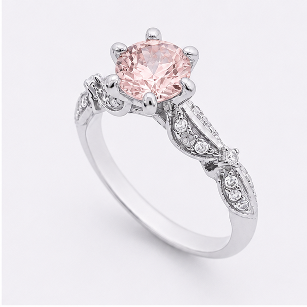 Amethyst Purple Eden Blossom Ring