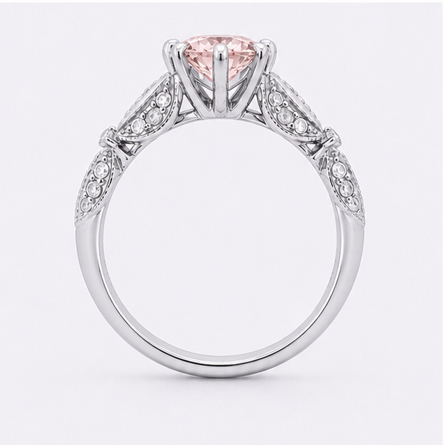 Amethyst Purple Eden Blossom Ring