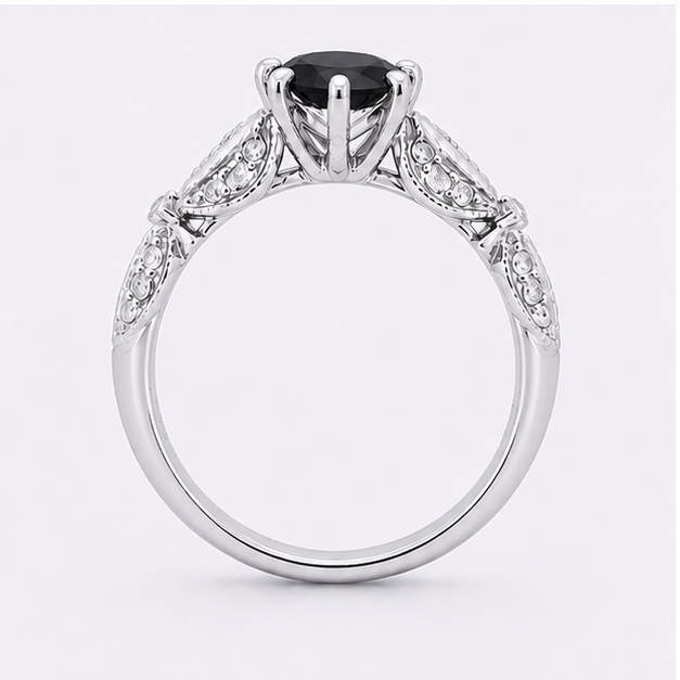 Aquamarine Eden Blossom Ring