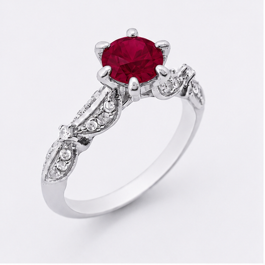 Blue Topaz Sky Eden Blossom Ring