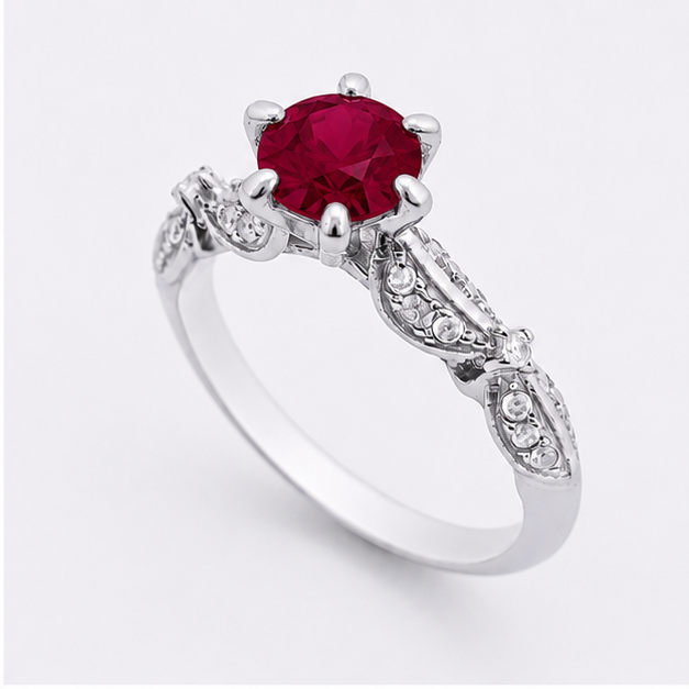 Blue Topaz Sky Eden Blossom Ring