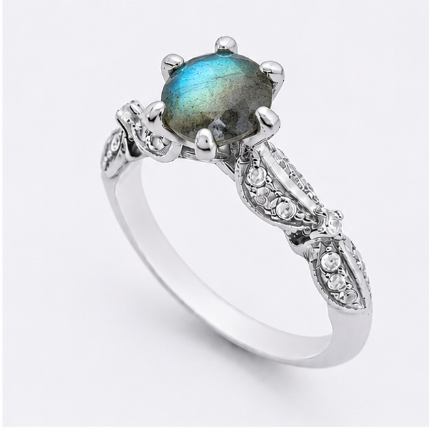 Rose Quartz Eden Blossom Ring