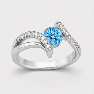 Blue Topaz Sky Nova Radiance Ring