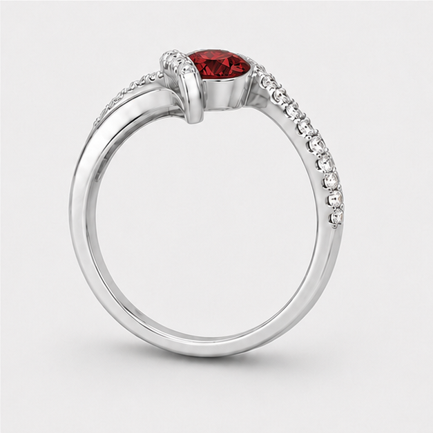 Garnet Red Nova Radiance Ring