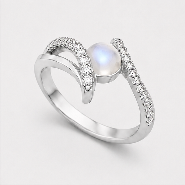 Moonstone Nova Radiance Ring